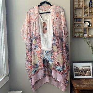 Blush Kimono Coverup